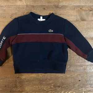 Lacoste Kids Sweatshirt in Navy and Burgundy